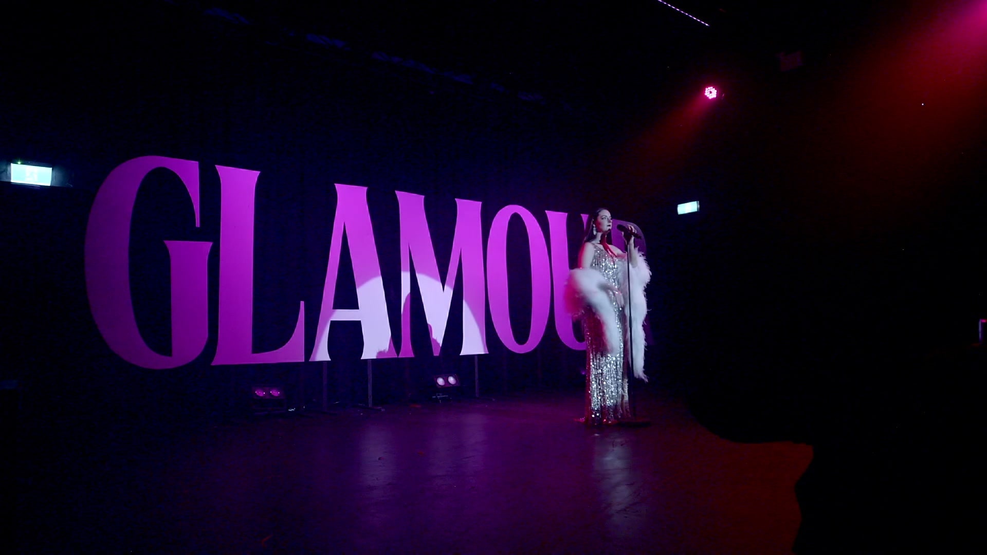 Abbey singing at GLAMOUR The Show